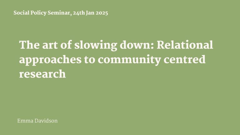 Emma's slides from the Social Policy Seminar
